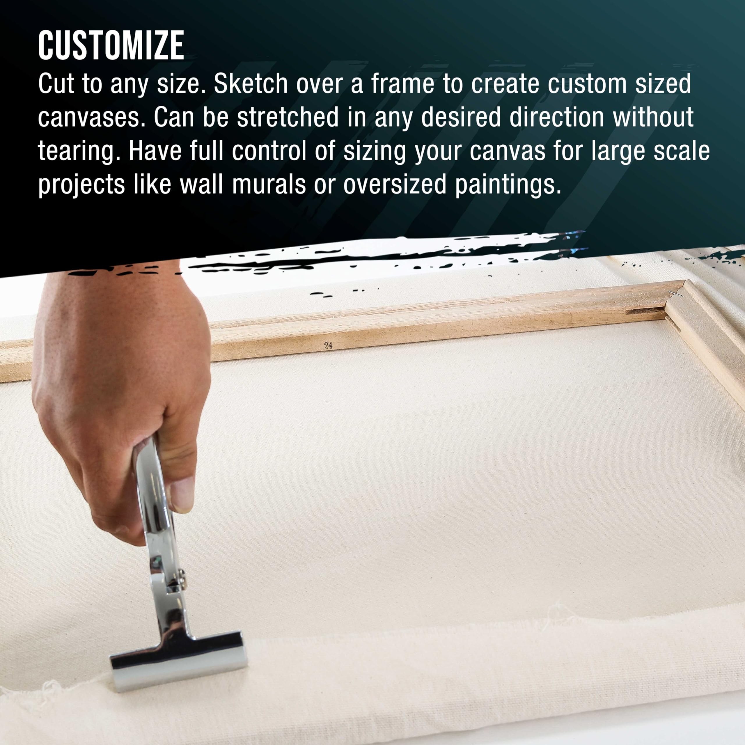 Amazon.co.jp: U.S. Art Supply 7オンス 下塗りなしキャンバスロール